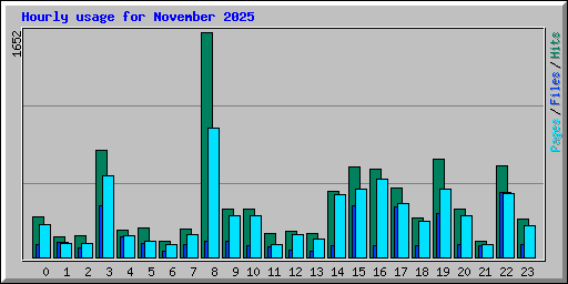 Hourly usage for November 2025