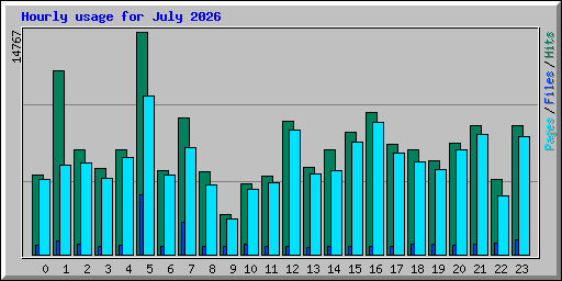 Hourly usage for July 2026